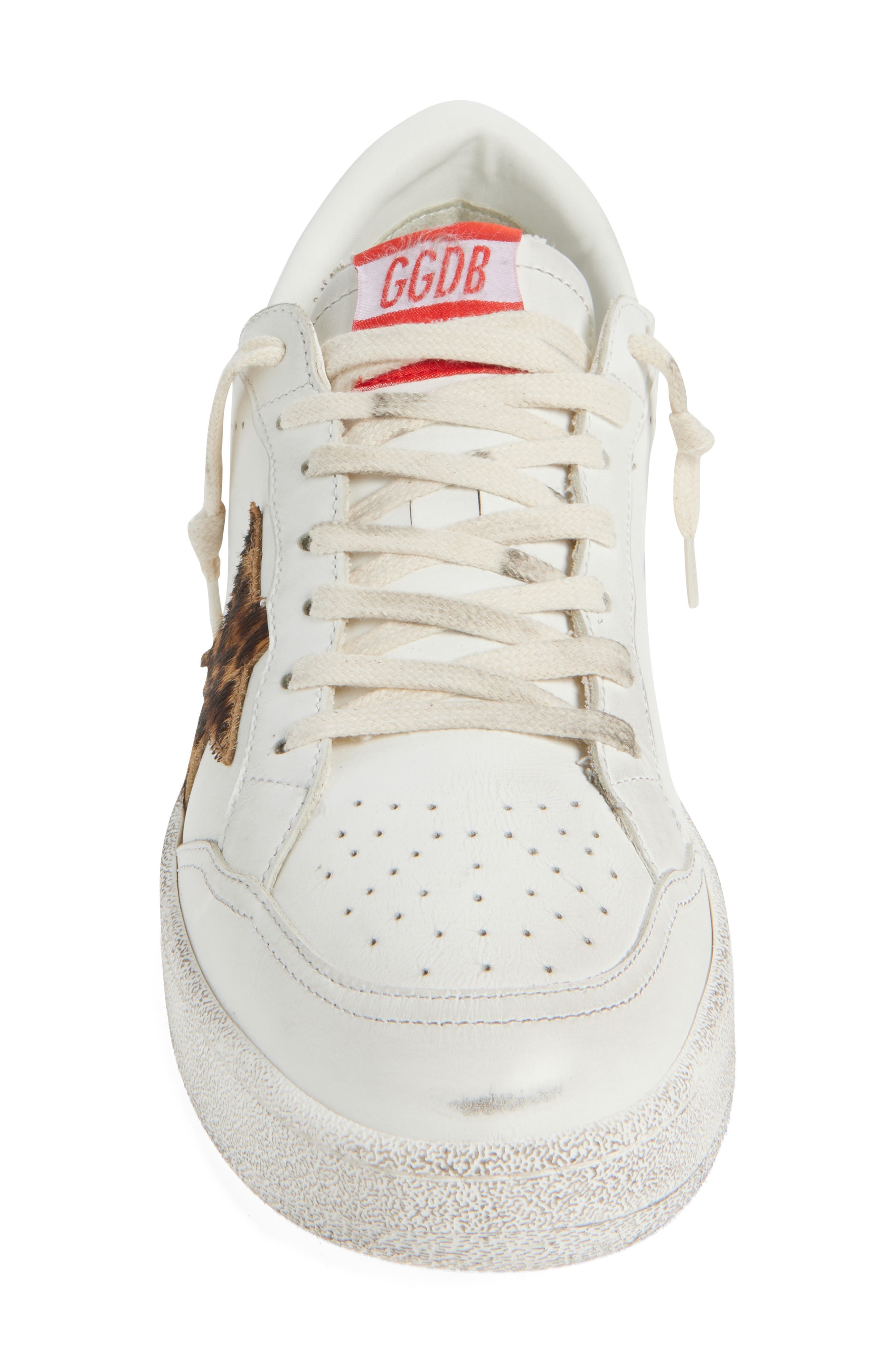 Golden Goose Ball Star Sneaker in White/Beige Brown Black at Nordstrom - 4