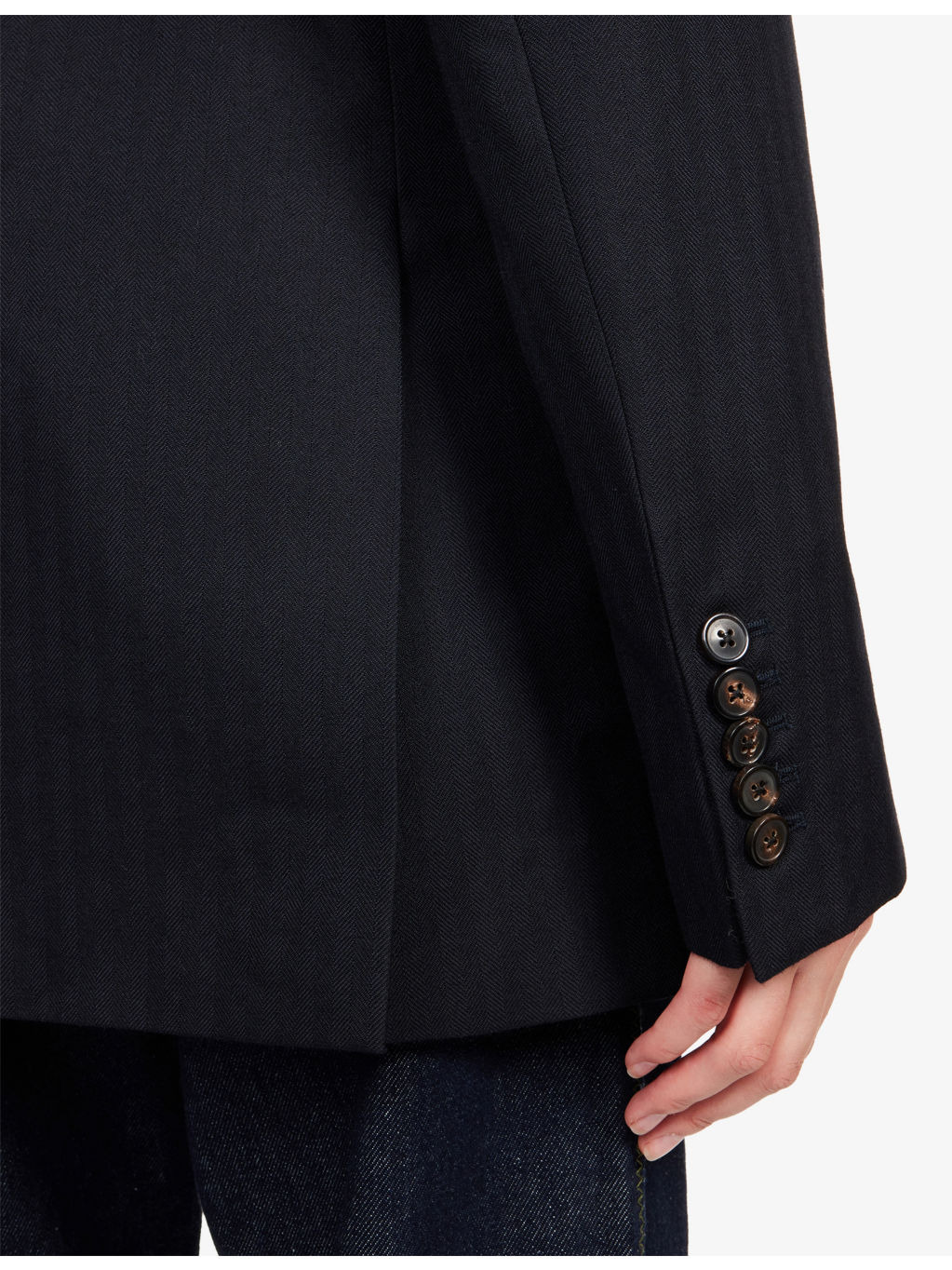 Baftan Stitch-Embellished Double-Breasted Wool Blazer - 6