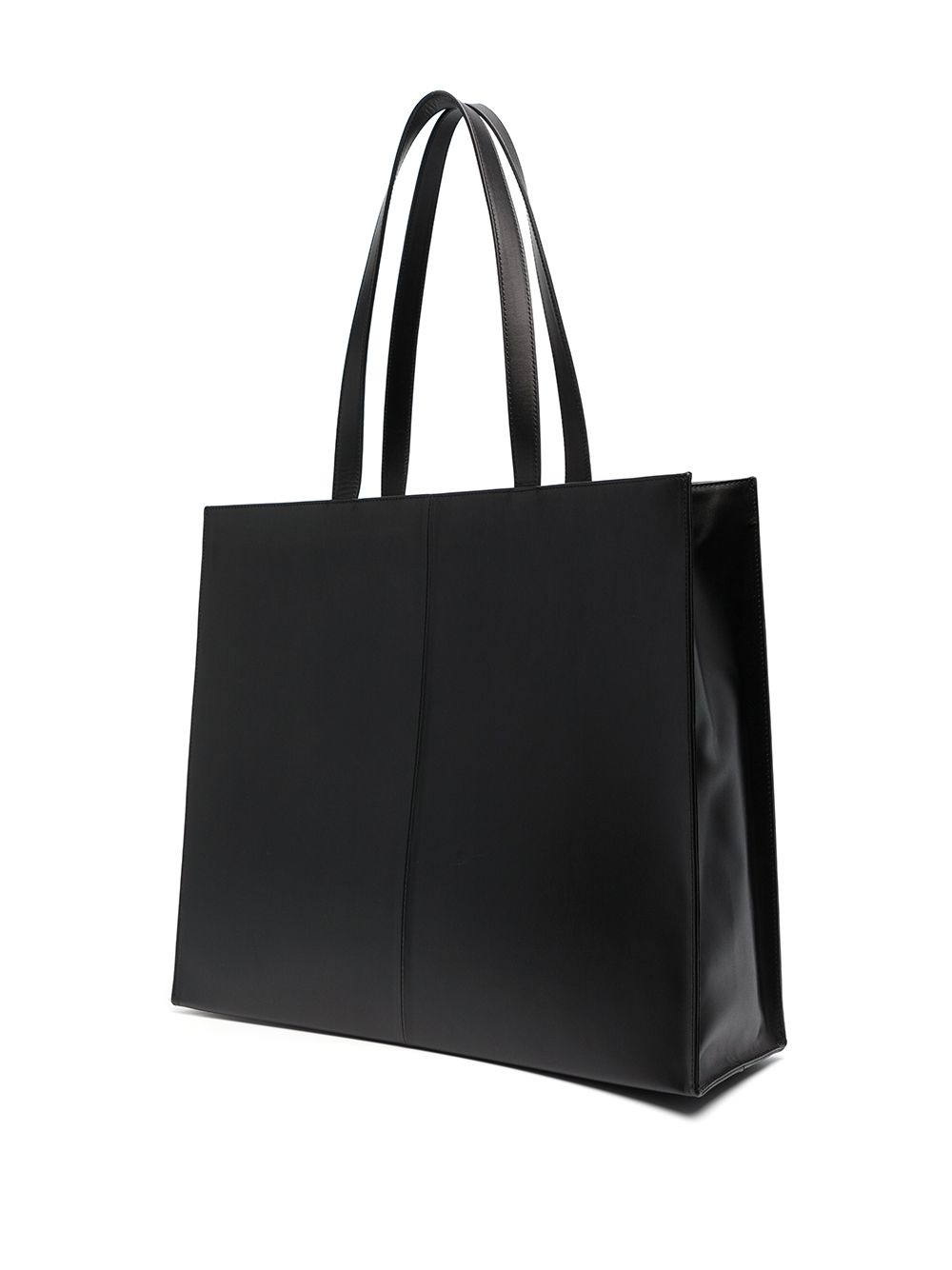 logo-embossed leather tote bag - 3