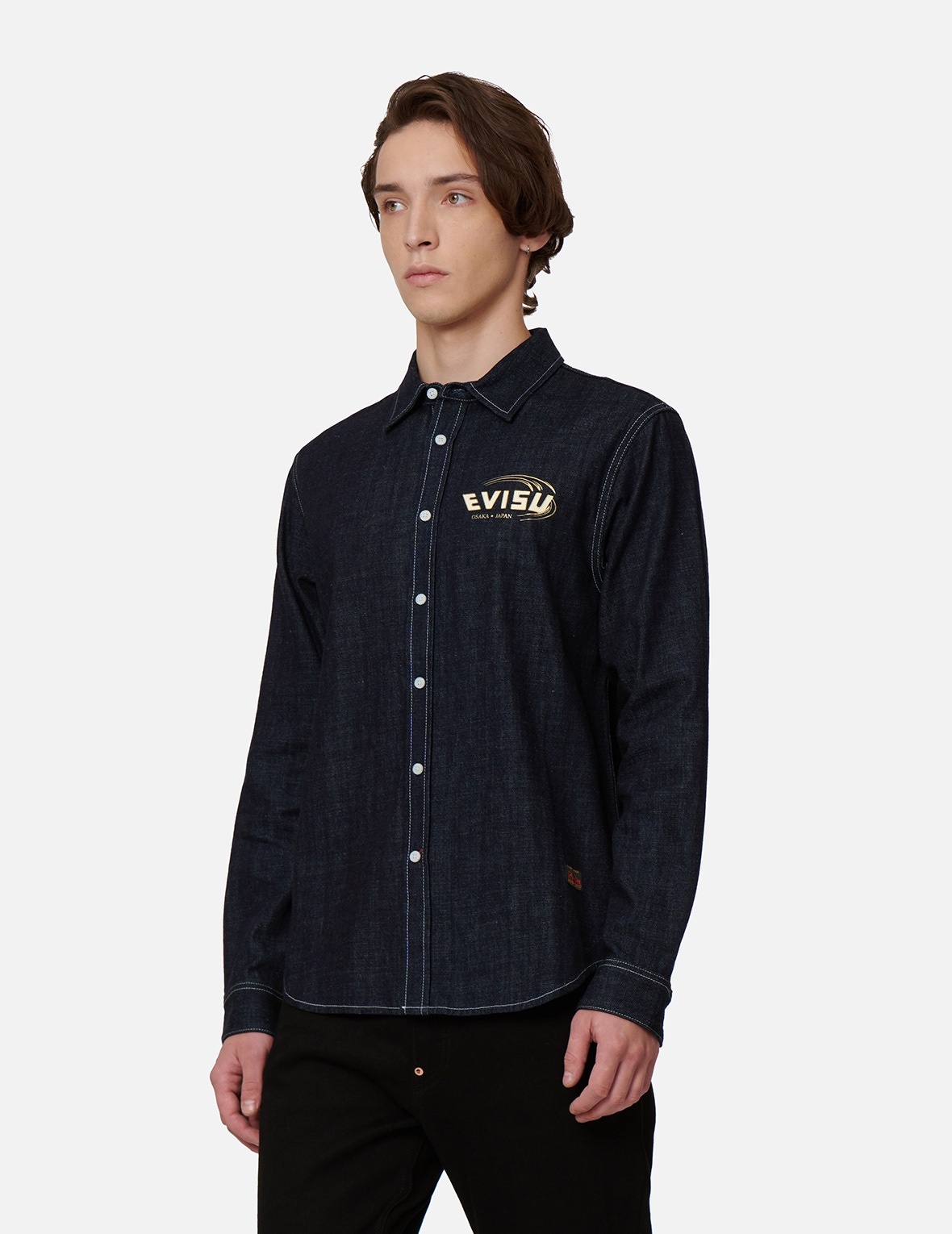 2-LAYER HAND-BRUSH DAICOCK DENIM SHIRT - 8