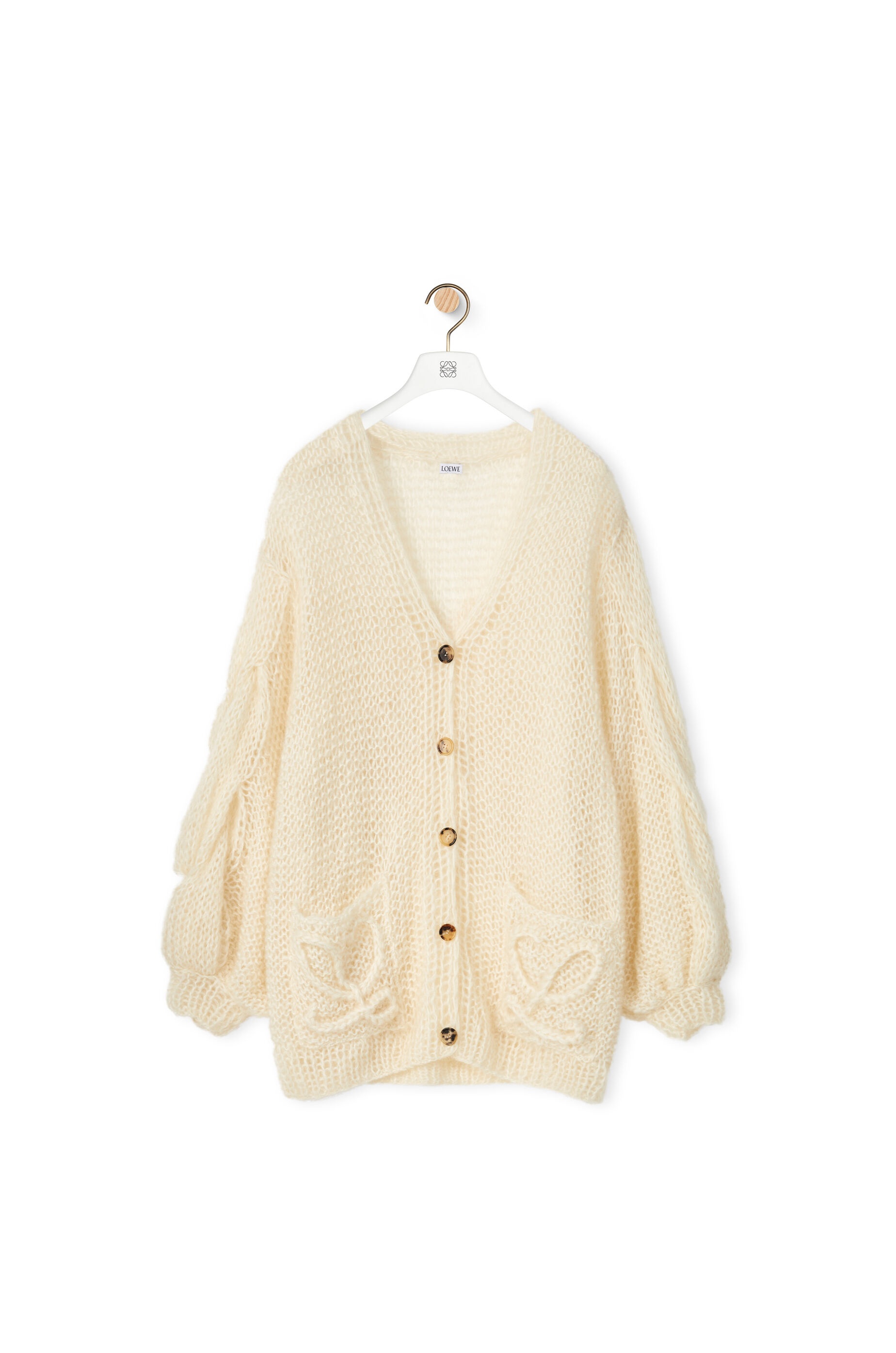 Anagram knitted cardigan in mohair - 1