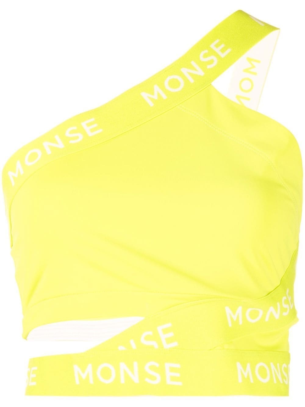 cropped logo-print top - 1