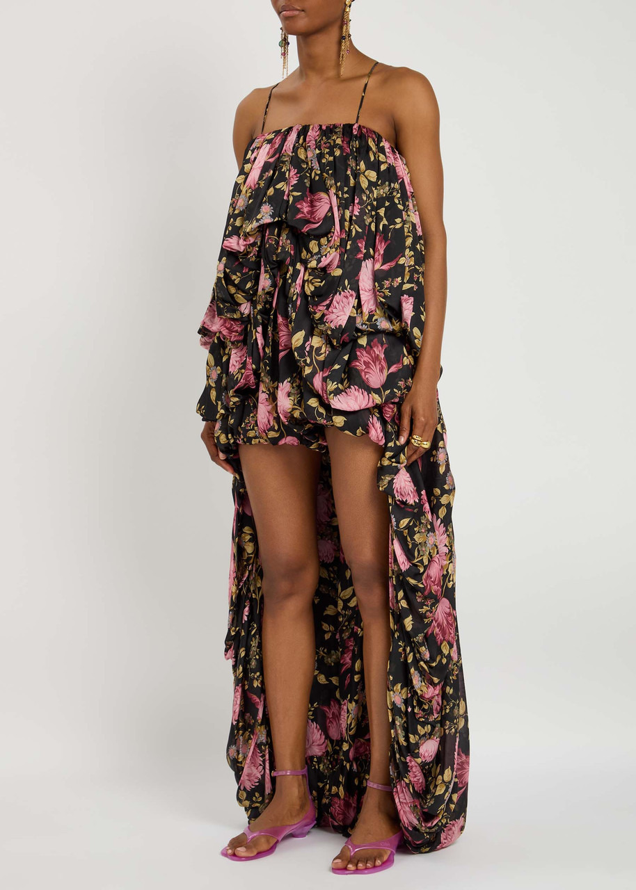 Chloe Draped Floral-printed Silk-blend Jumpsuit - 2