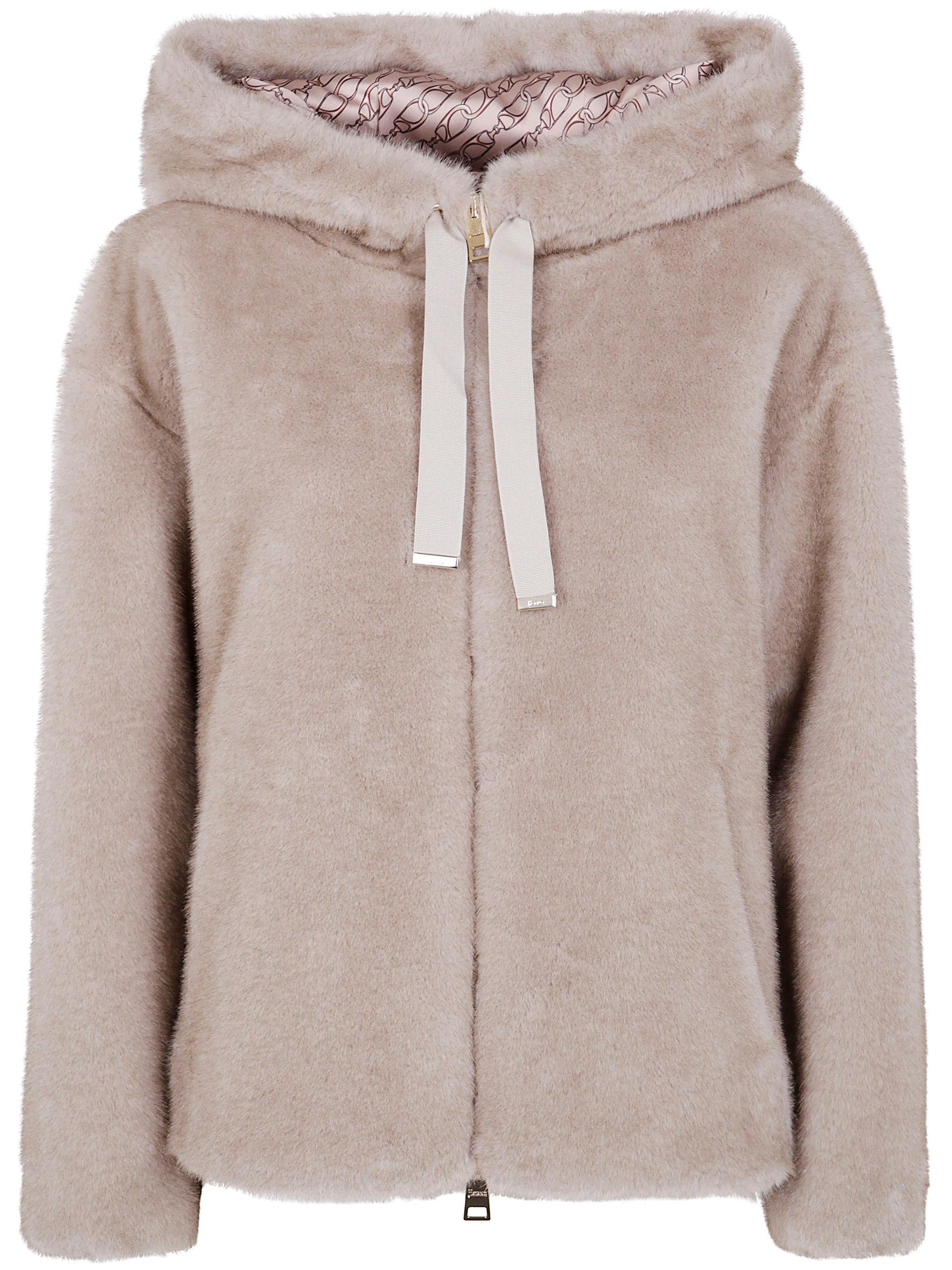 Introducing the "BOMBER" SOFT FAUX FUR JACKET from the renowned brand HERNO, a statement piece in th - 1