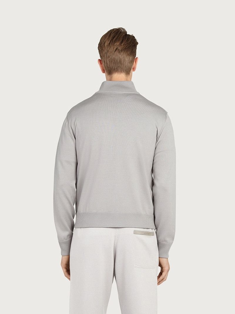 KNITTED BLOUSON WITH LEATHER DETAILS 4