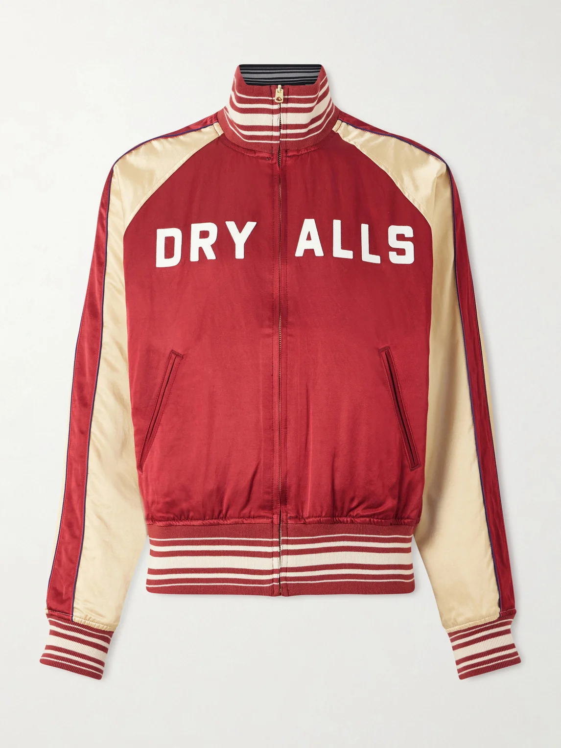 Reversible Logo-Appliquéd Cotton-Blend Satin Bomber Jacket - 1