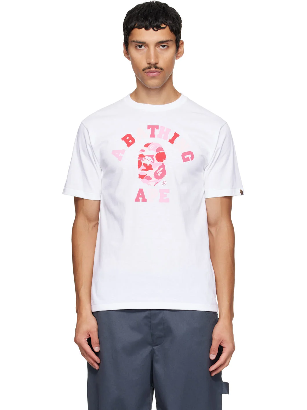 White ABC Camo College T-shirt - 1