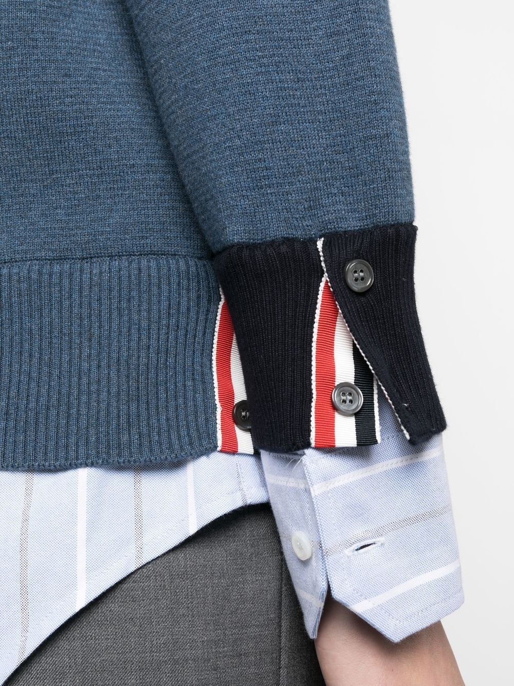 Milano stitch V-neck cardigan - 5