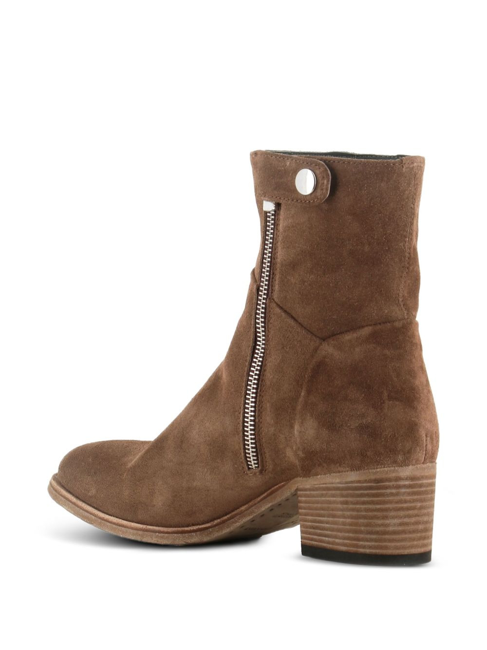 zipped block-heel boots - 4