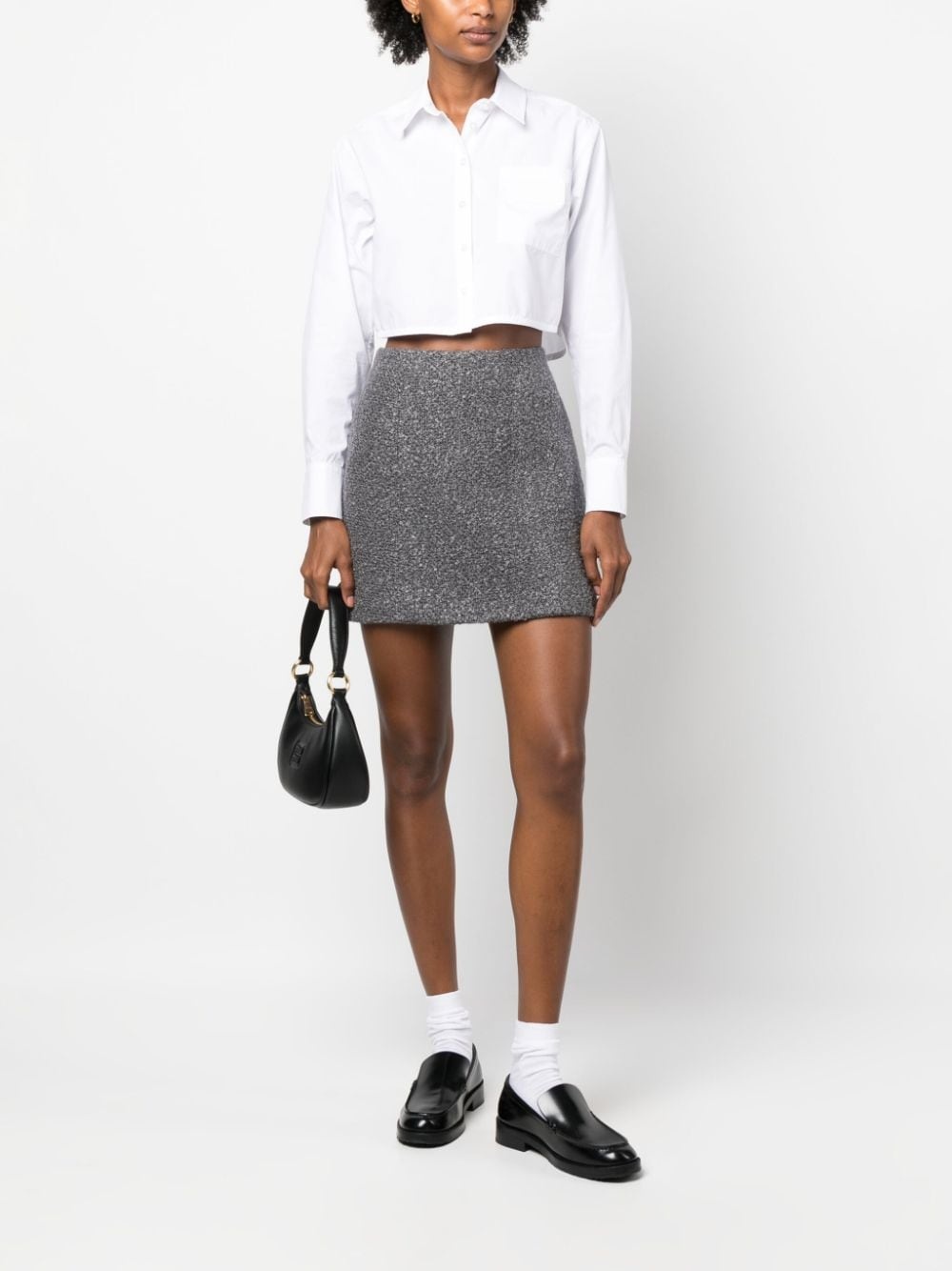 textured-knit mini skirt - 2