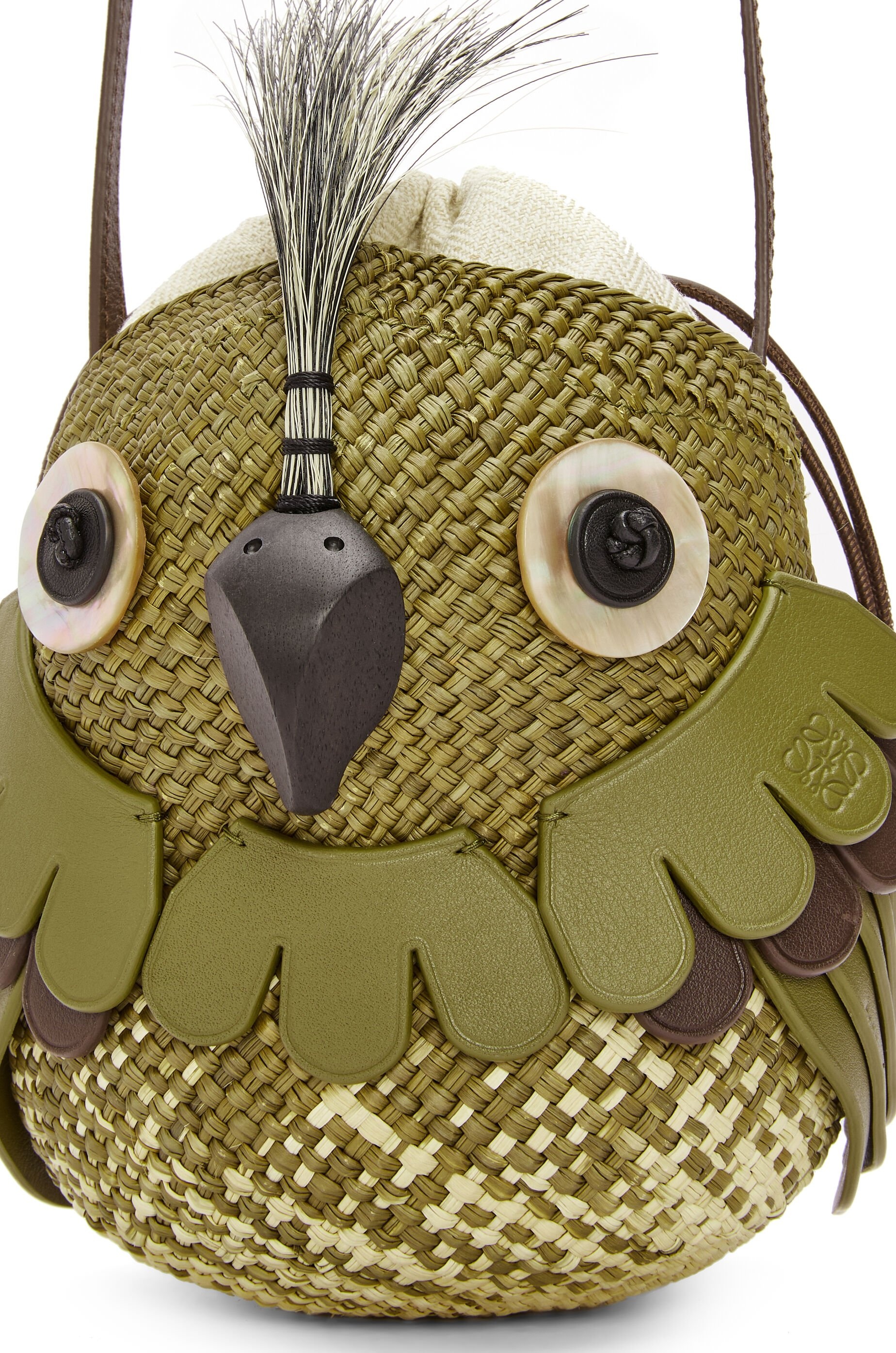 Bird bag in iraca palm and calfskin - 7