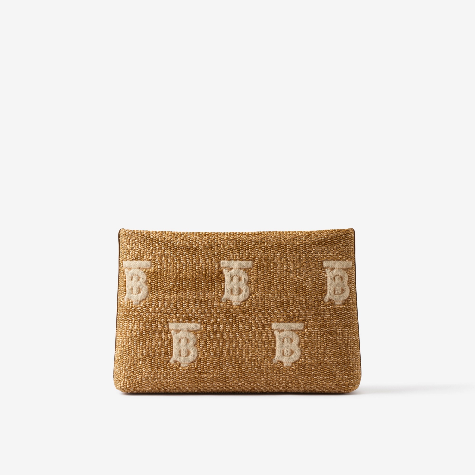 Monogram Raffia-effect Zip Pouch - 1