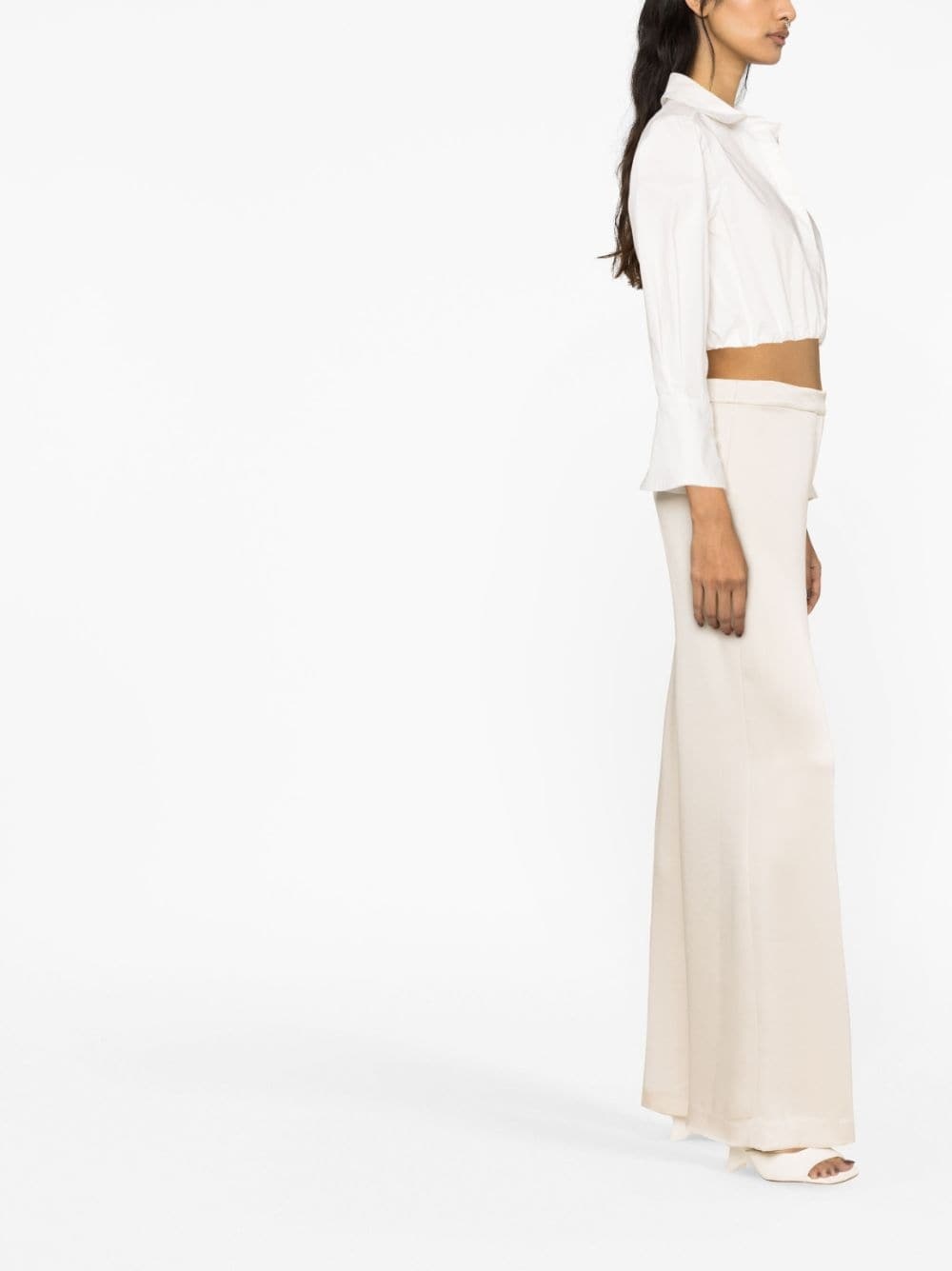 high-rise wide-leg trousers - 3