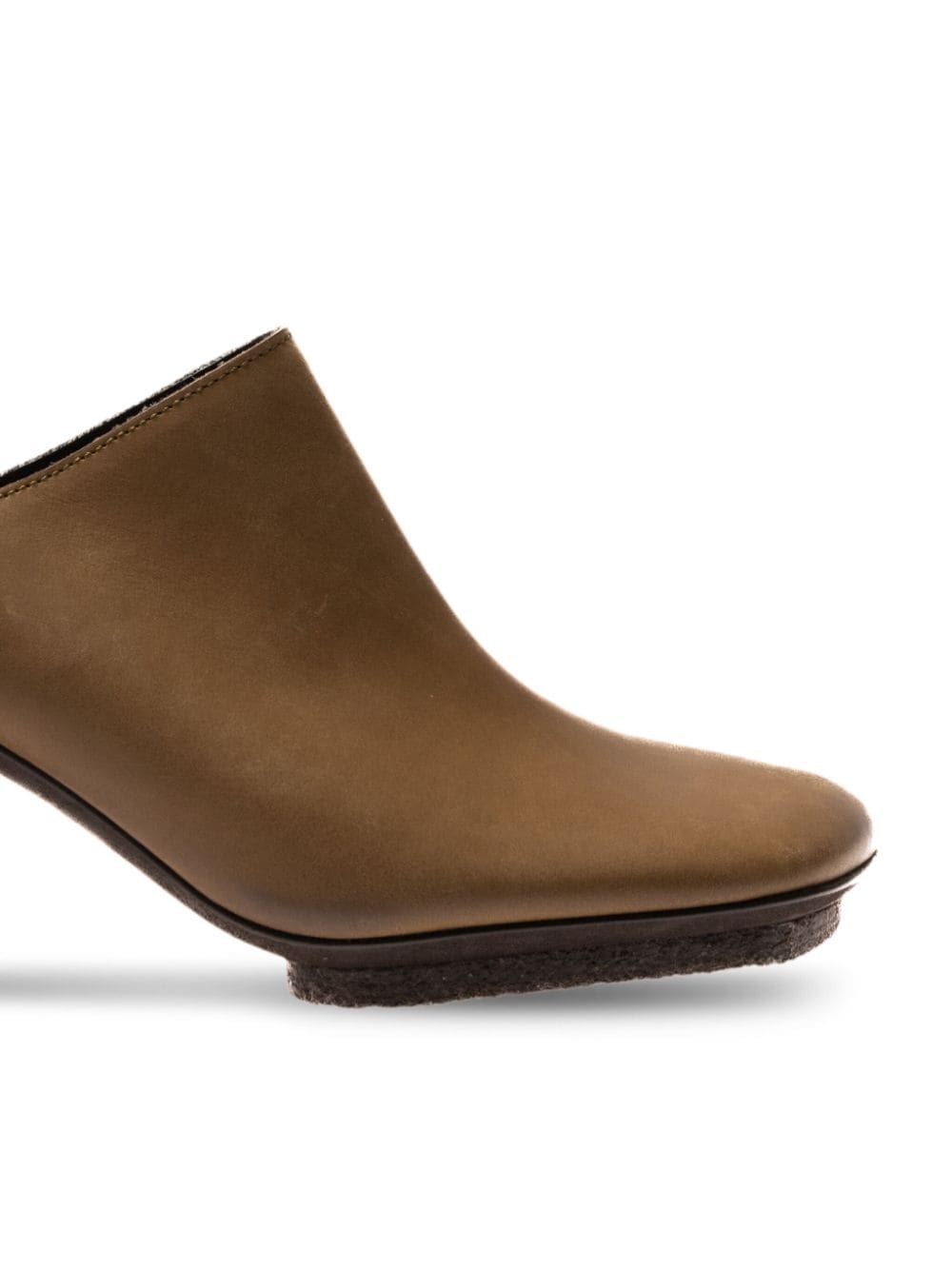 mid-heel leather mules - 2