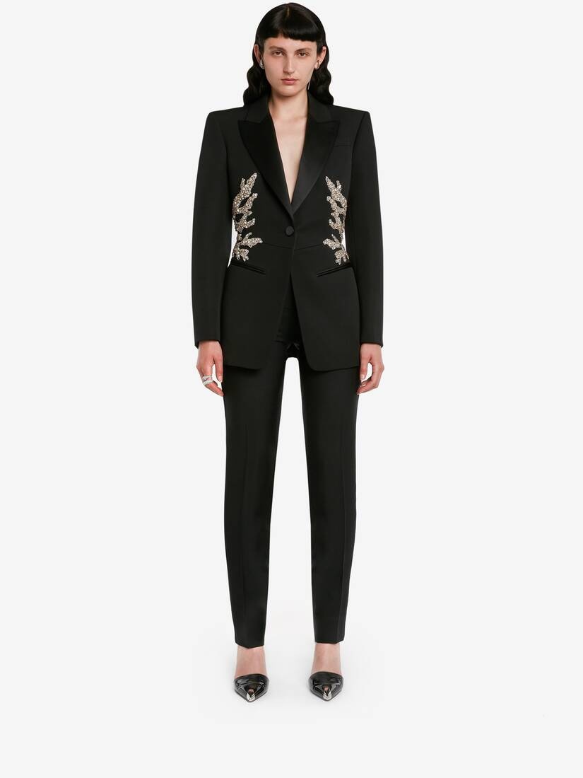 Women's Mycelium Embroidery Kickback Jacket in Black - 2