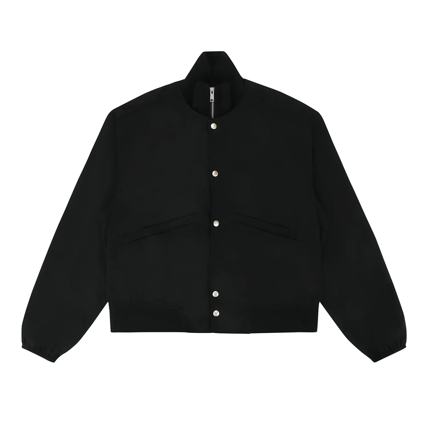 ZIP UP ANORAK BLACK NYLON - 1