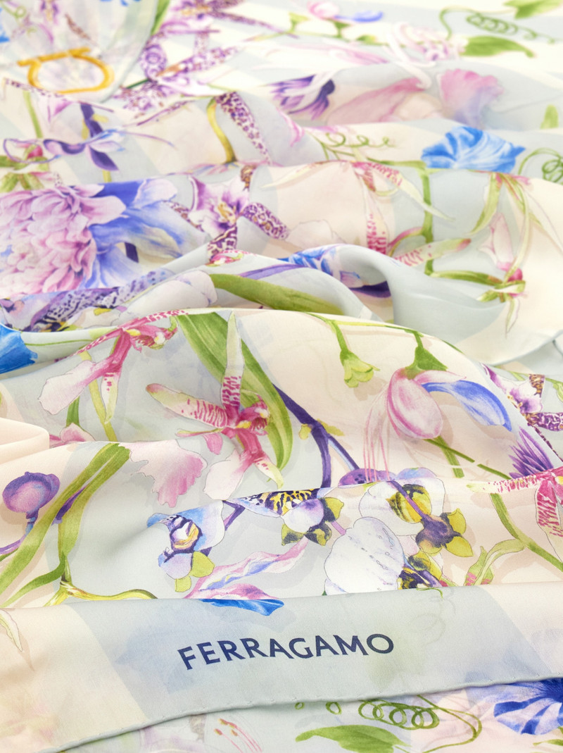Gaia print silk scarf 6