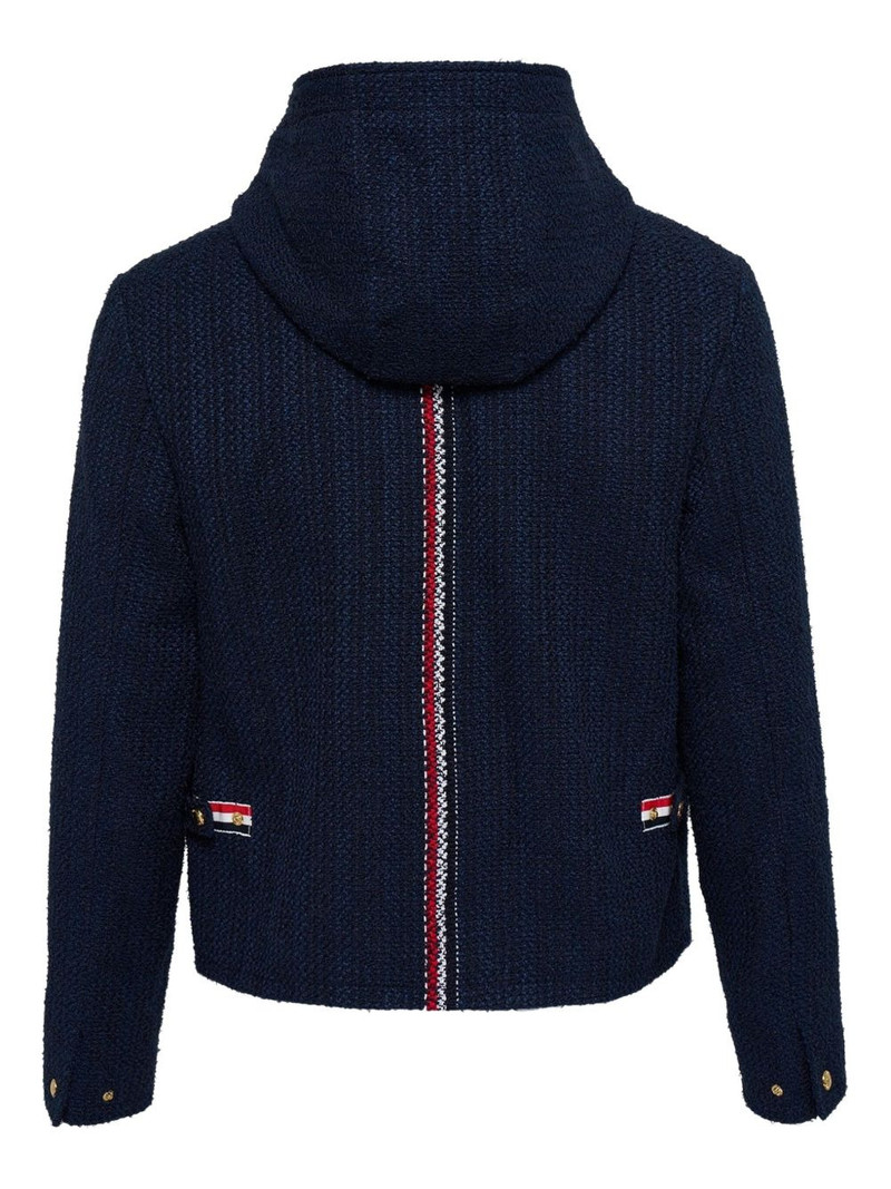 Thom Browne hooded zip-front jacket outlook