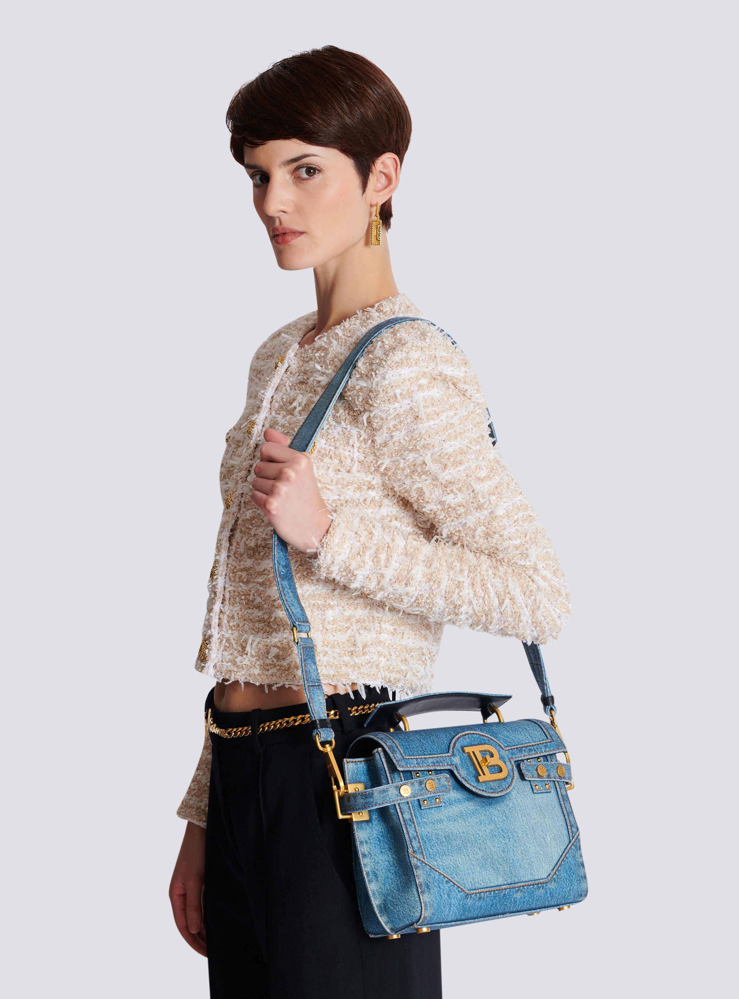 B-Buzz 23 bag in denim print canvas - 8