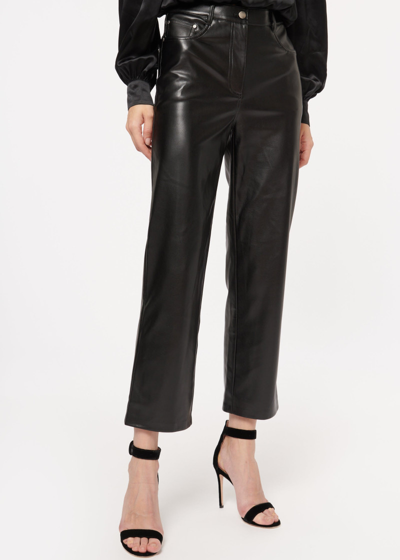 HANIE VEGAN LEATHER PANT BLACK 1
