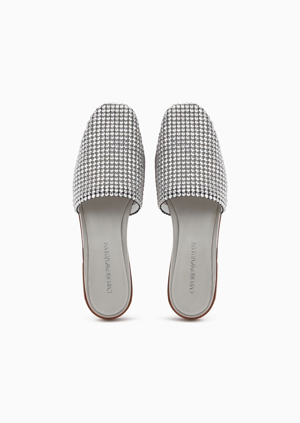 Mesh mules with rhinestones - 3