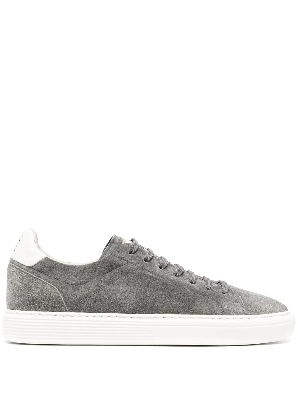 low top suede sneakers - 1