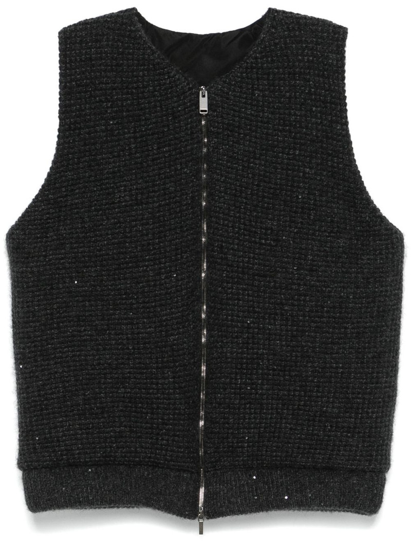 sequin-embellished gilet 1