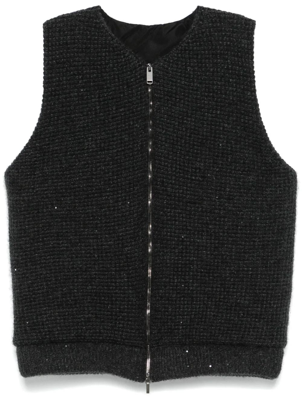sequin-embellished gilet - 1
