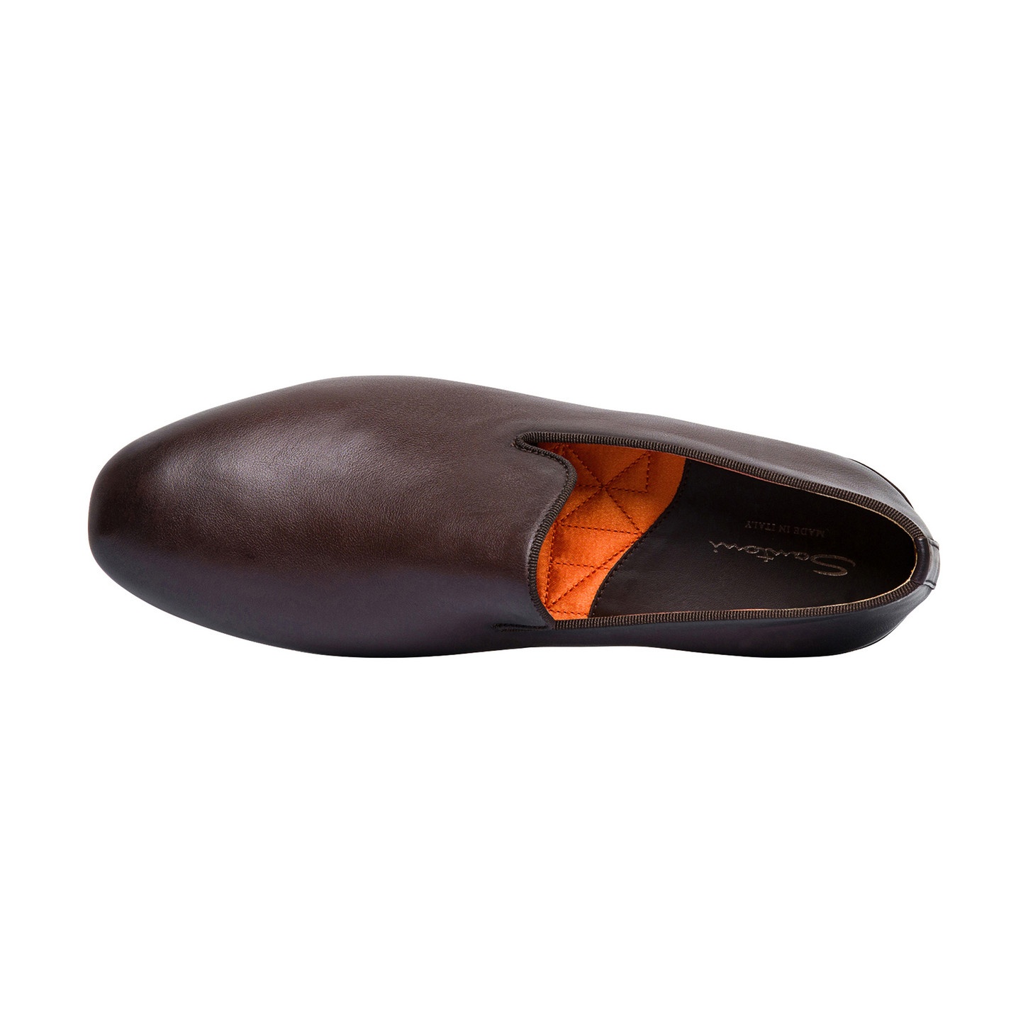 Men's brown leather slipper - 4