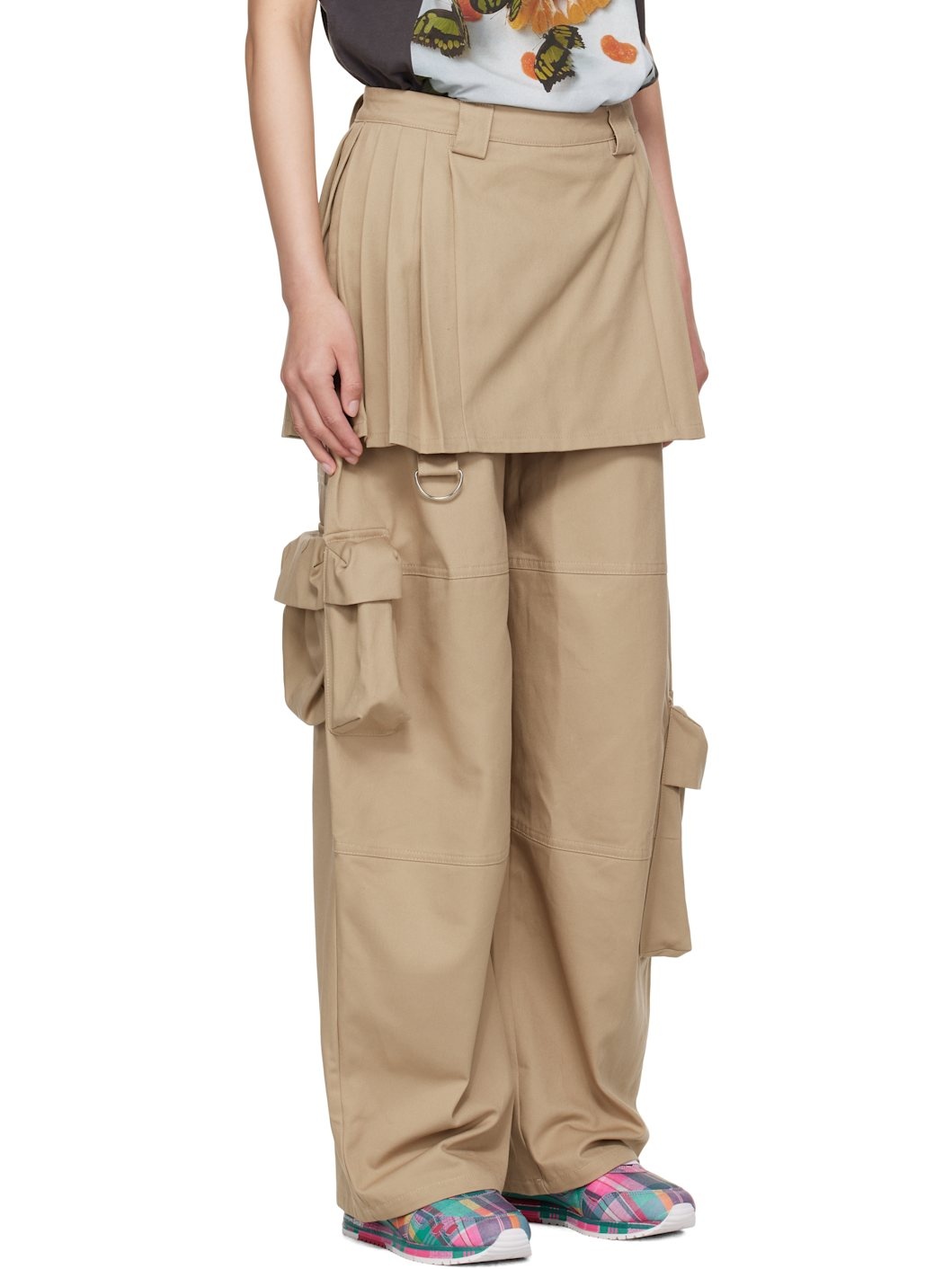 Tan Lawn Skirt Cargo Pants - 2