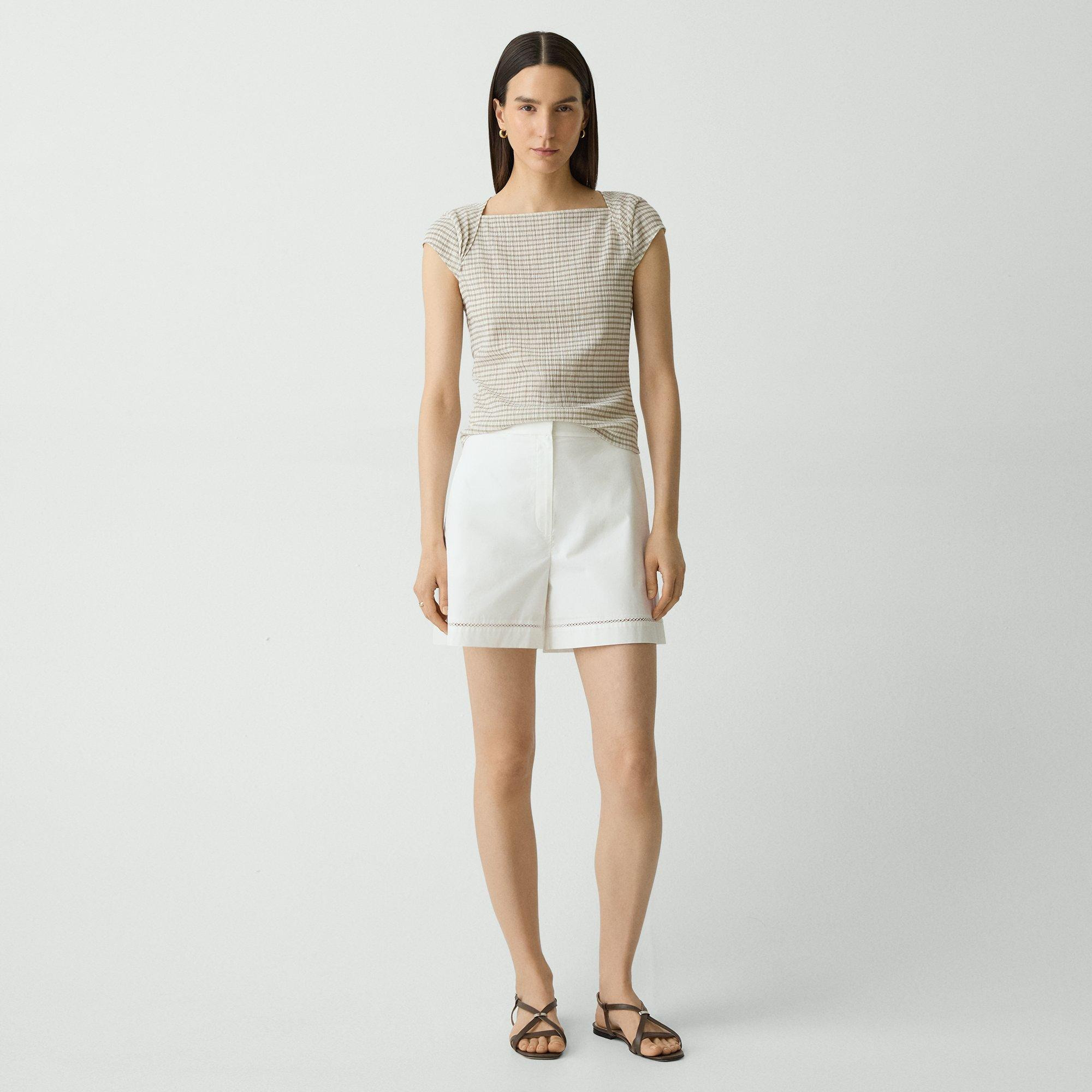 Eyelet Short in City Poplin - 2