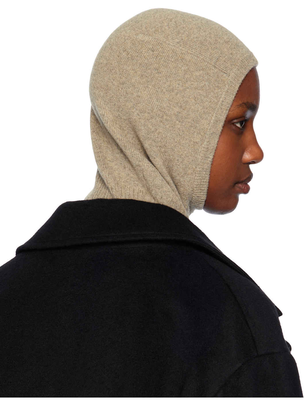Beige Cathy Knitted Balaclava - 3