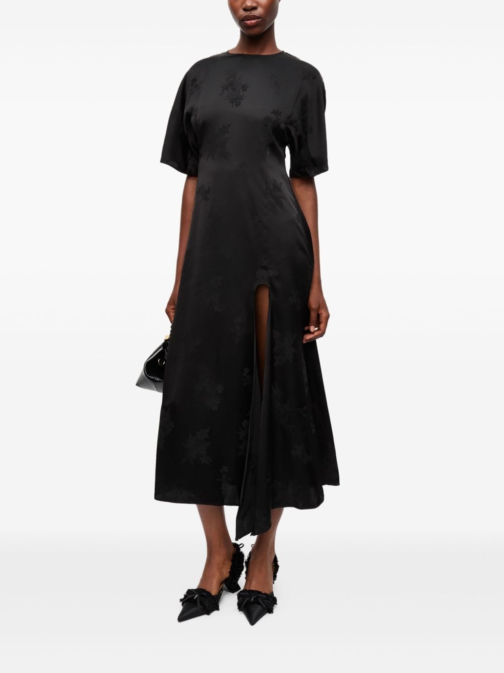 floral-jacquard dress - 2