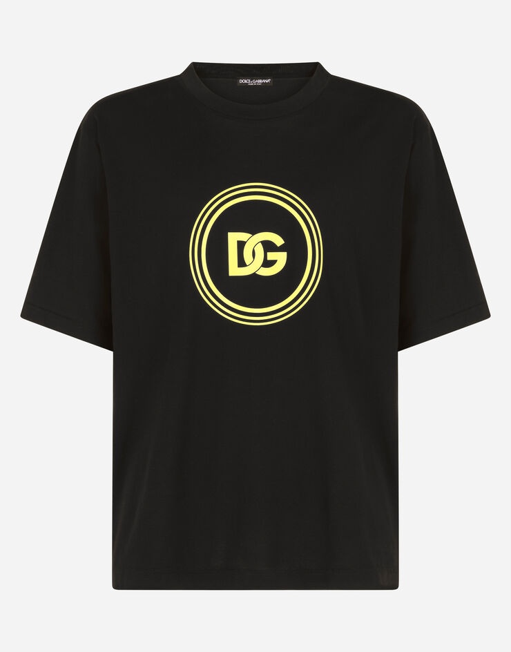 Cotton T-shirt with DG logo print - 3