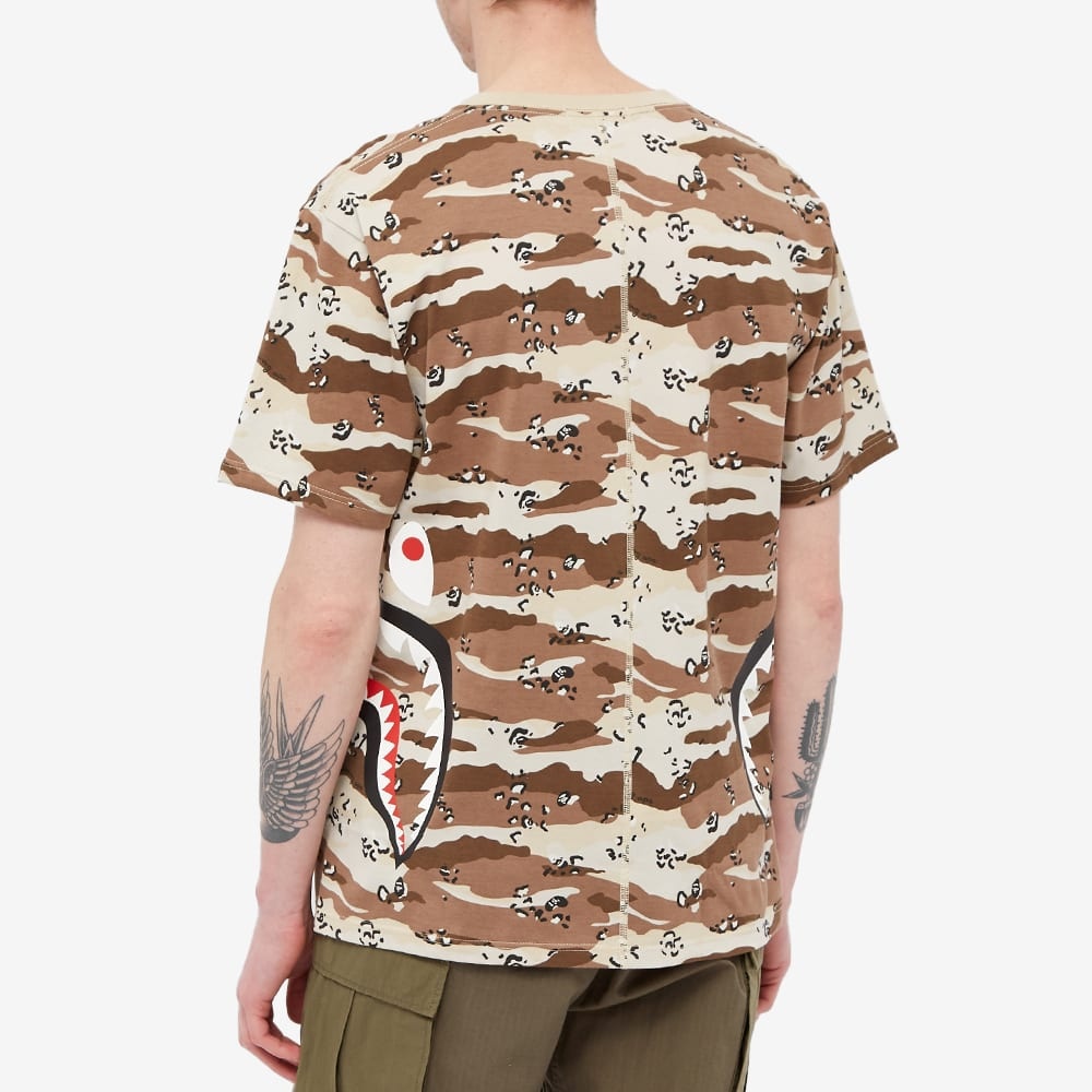 A Bathing Ape Desert Camo Side Shark Tee - 5