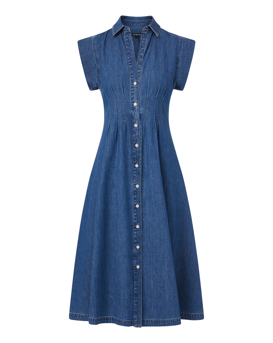RUBEN COTTON CHAMBRAY SHIRTDRESS - 1