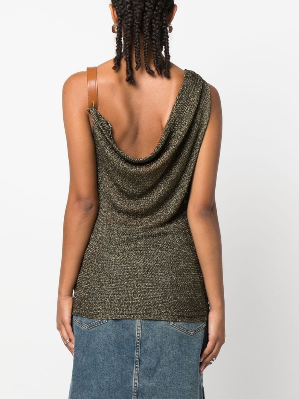 buckle-detail knitted tank top - 4