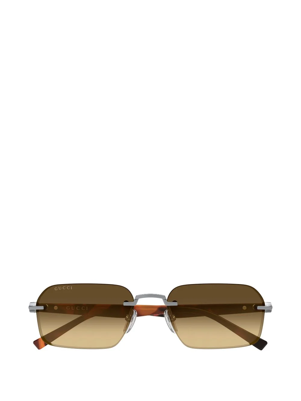 rimless rectangle-frame sunglasses - 1