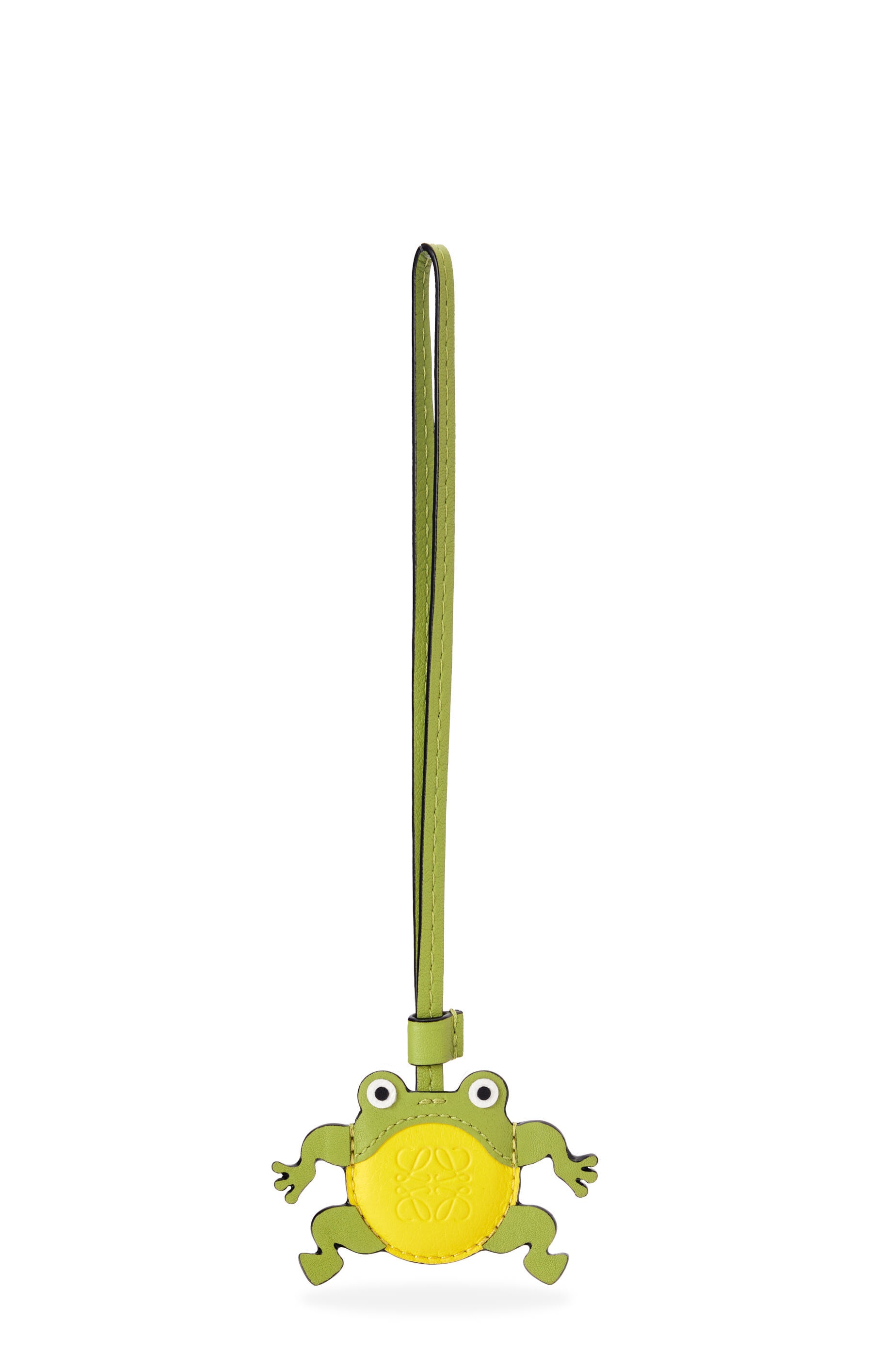 Frog Airtag case in classic calfskin and brass - 1