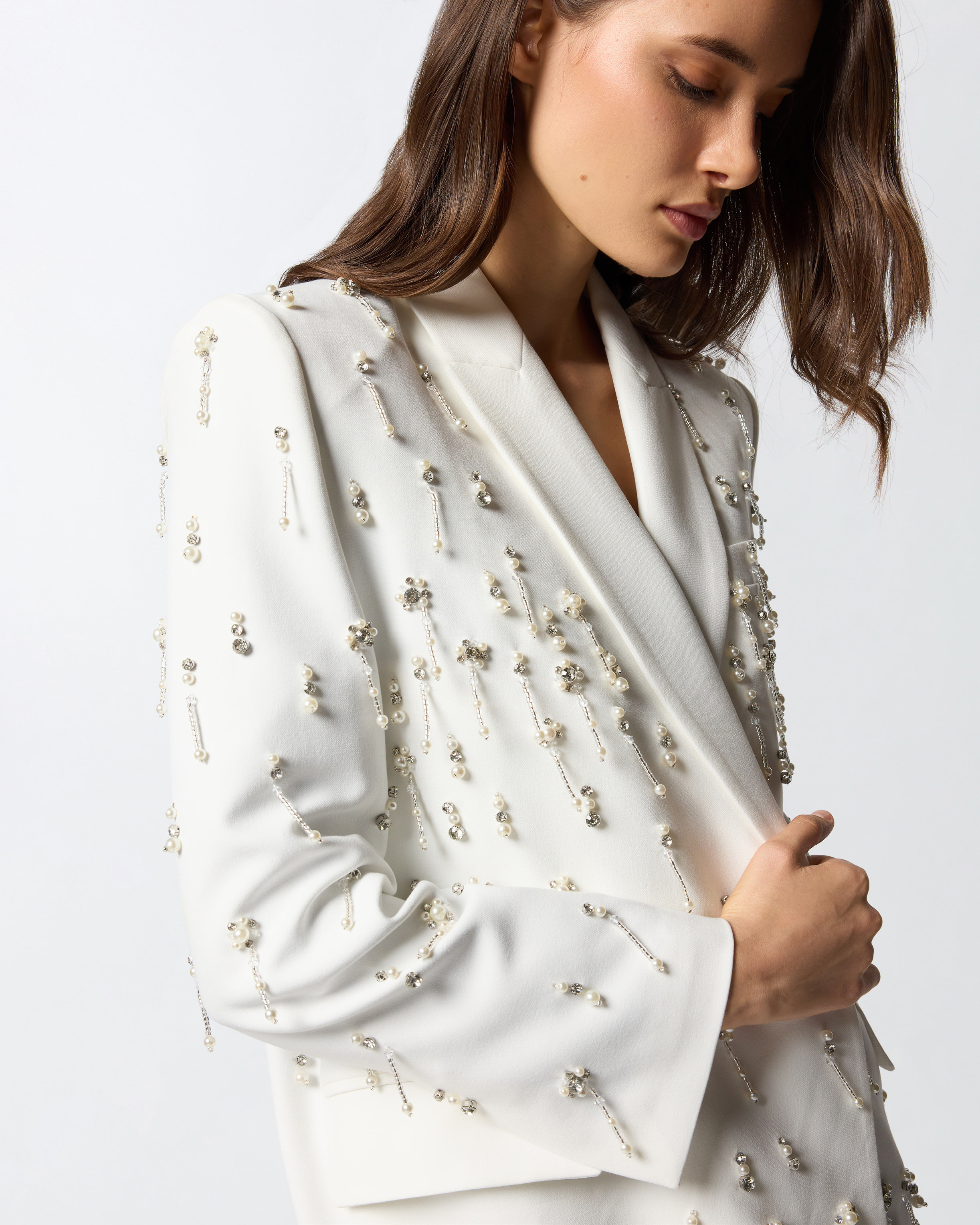 BLAZER WITH CRYSTALS AND PEARLS - 5