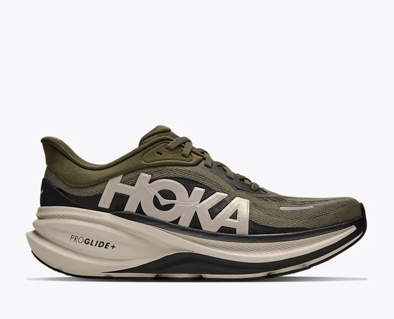 Men's Clifton PRO Road Running Shoes in Antique Olive/River Rock Grey - 1