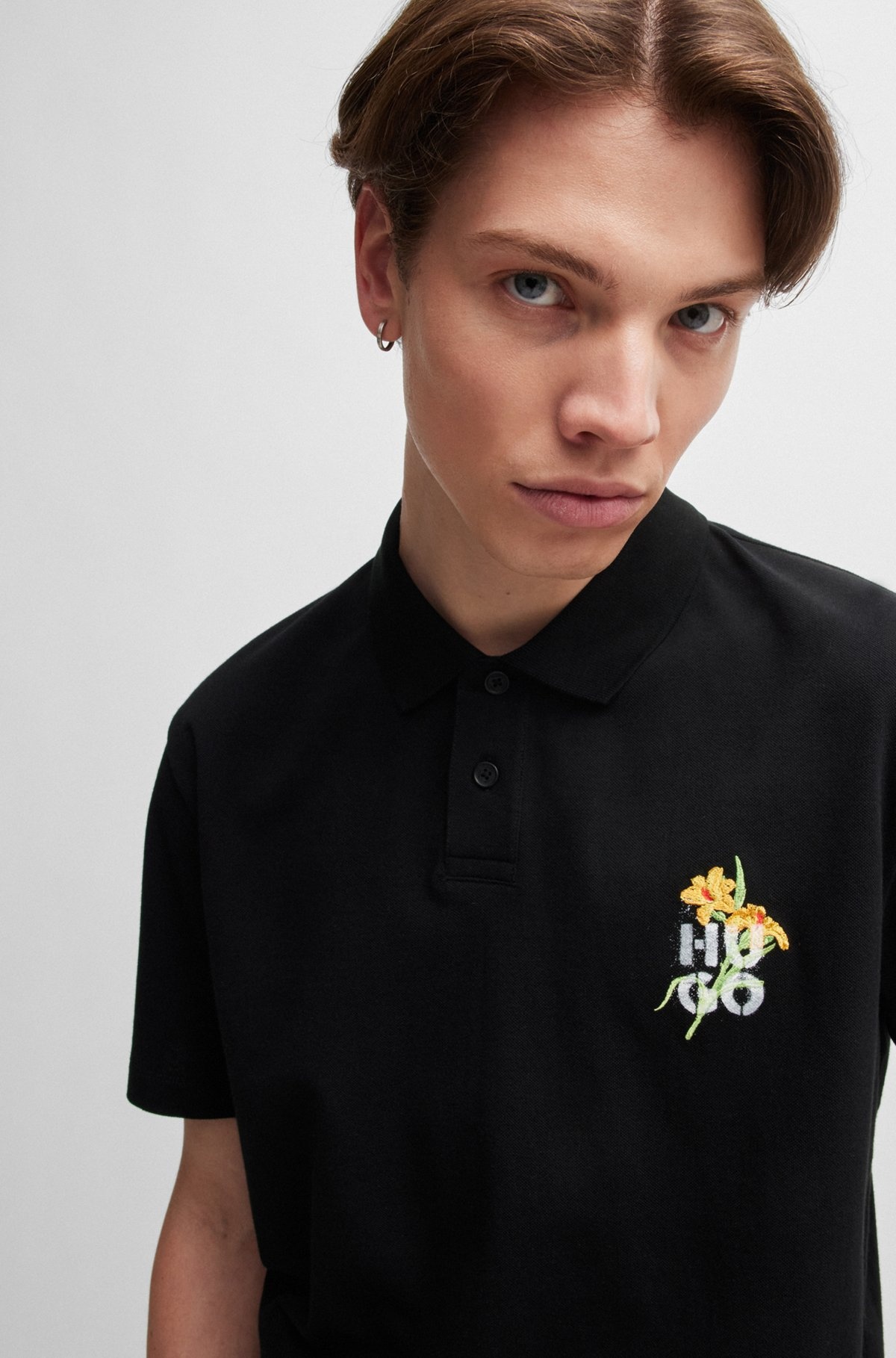 COTTON-PIQUÉ POLO SHIRT WITH LOGO ARTWORK - 3