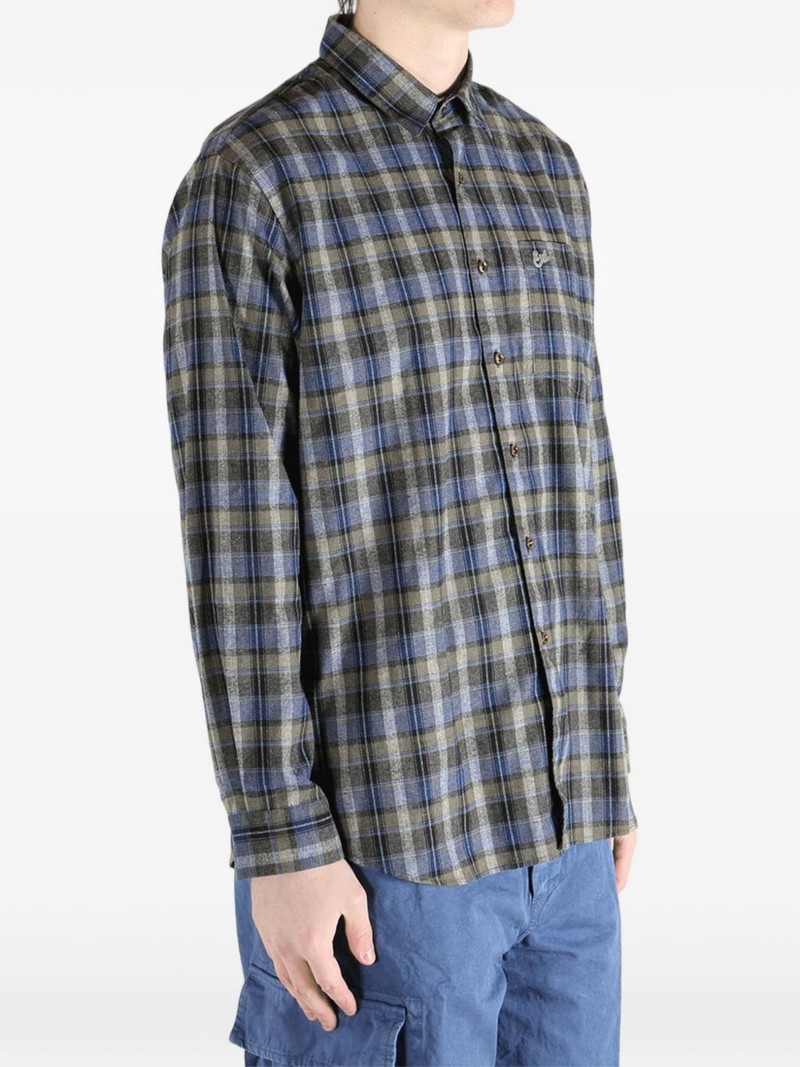 checked button-fastening shirt 4