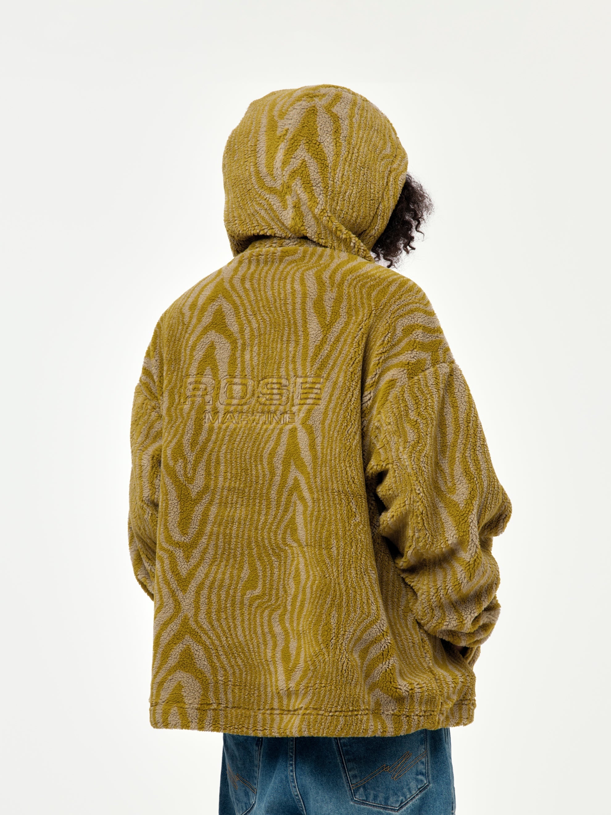 OVERSIZED FLEECE (GREEN/BEIGE) - 3