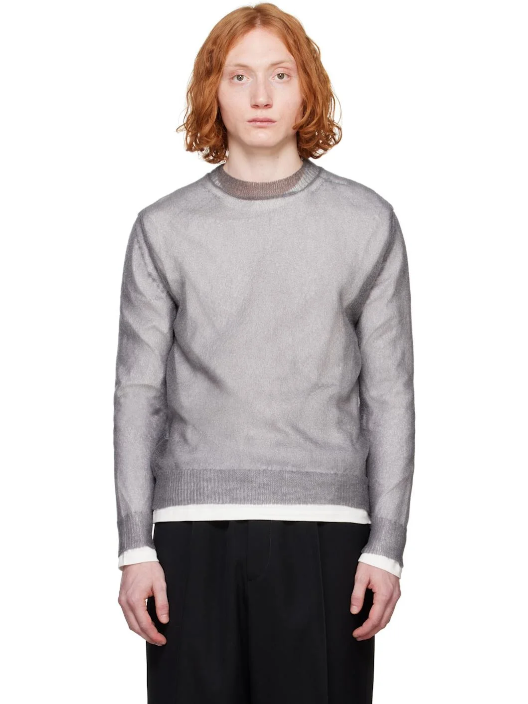 Gray Layered Sweater - 1