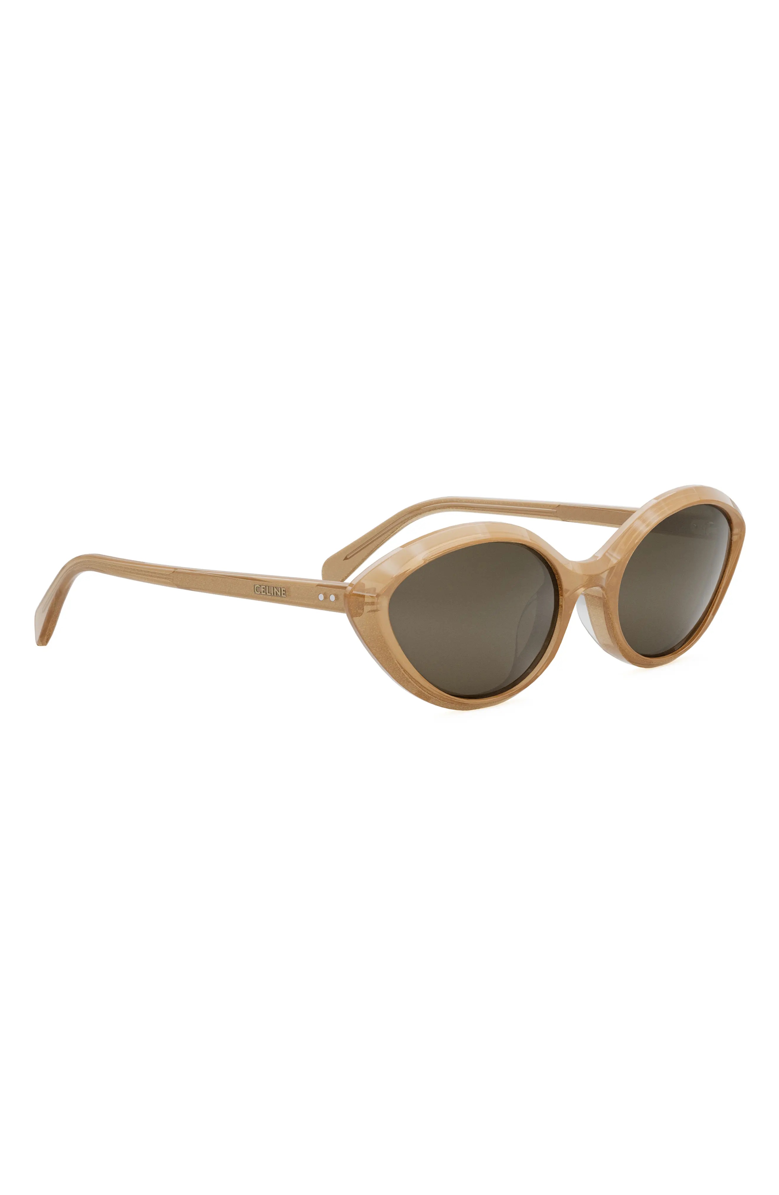 Cat Eye Sunglasses in Beige/Brown - 4