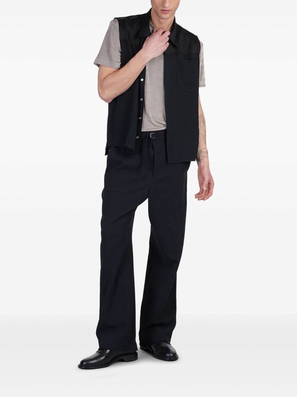 logo-buckled trousers - 2