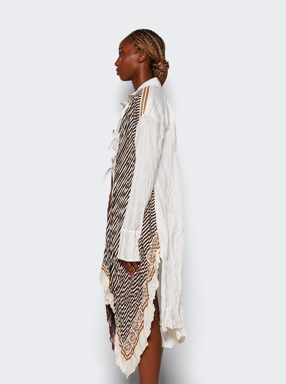X Paulas Ibiza Pleated Tunic Dress Light Beige - 4
