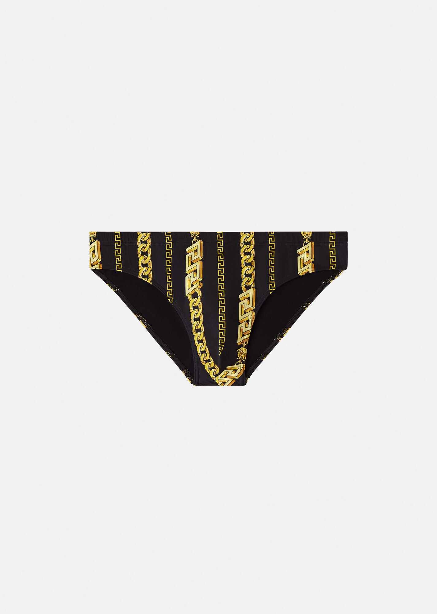 Chain Pinstripe Swim Briefs - 1