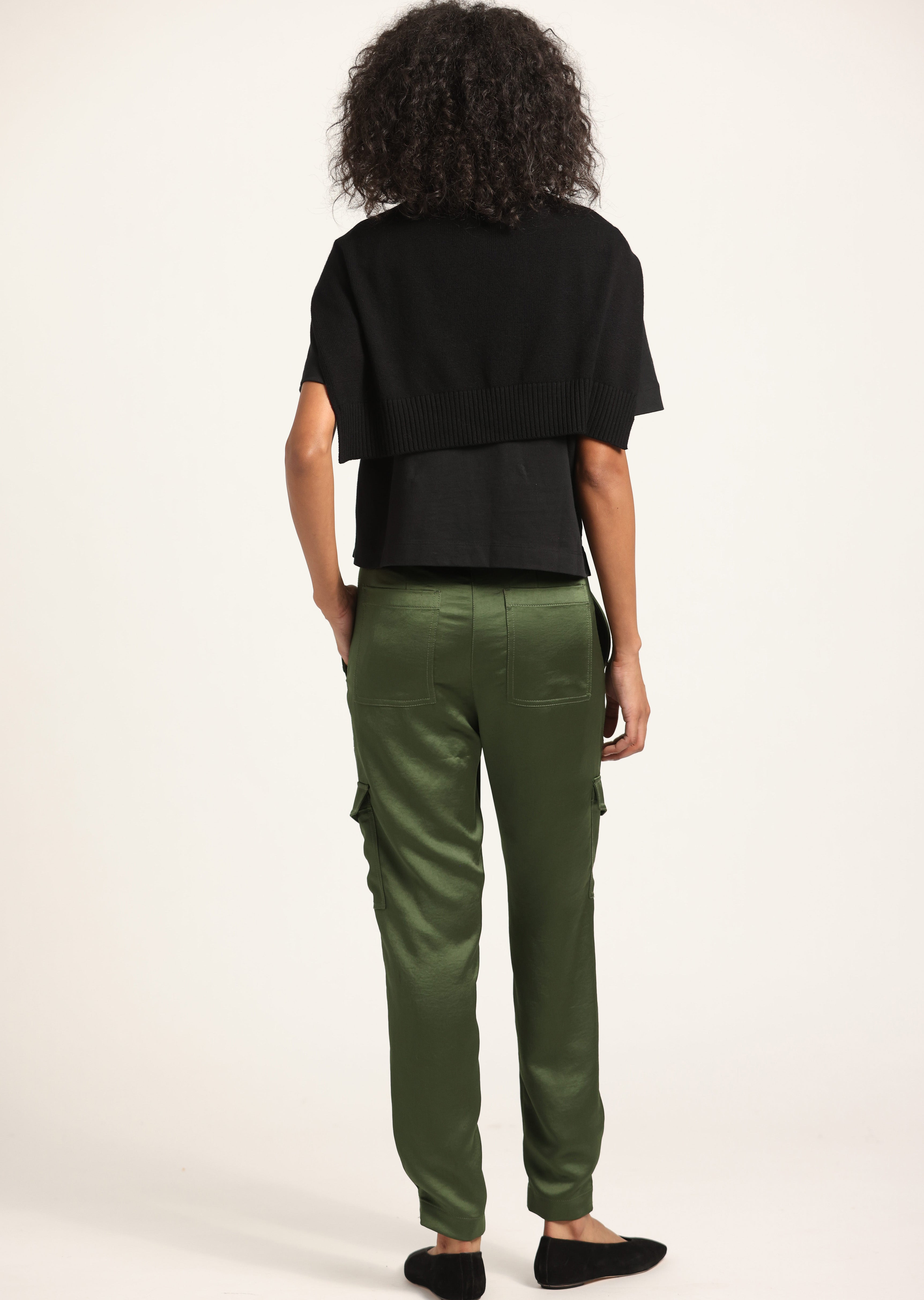 ELIAN SATIN CARGO PANT - 6